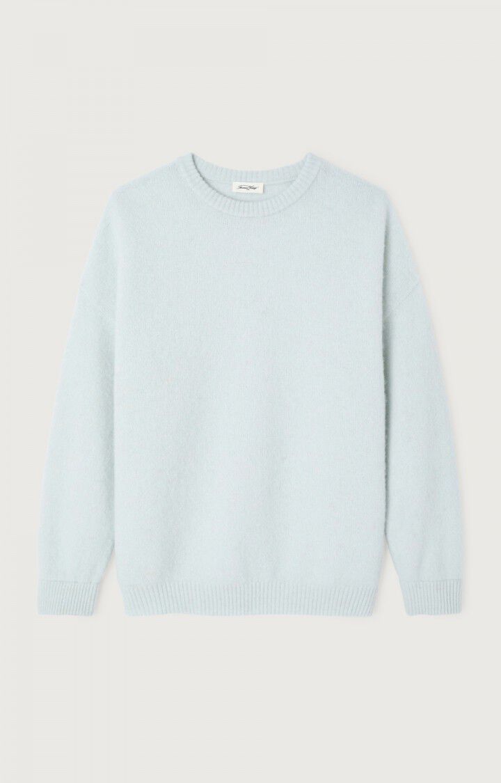 American Vintage PULL AMPLE ML COL ROND GIVRE CHINE