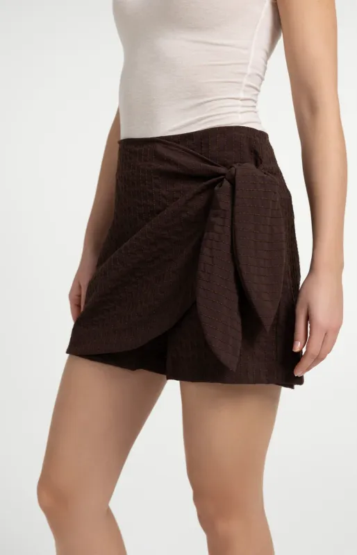 YaYa Gestreepte skort AUBERGINE PURPLE DESSIN