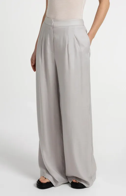 YaYa Broek met wijde pijpen ALABASTER GRAY