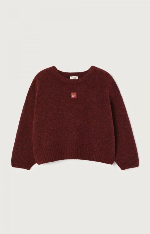 American Vintage PULL AMPLE ML COL BATEAU ACEROLA CHINE