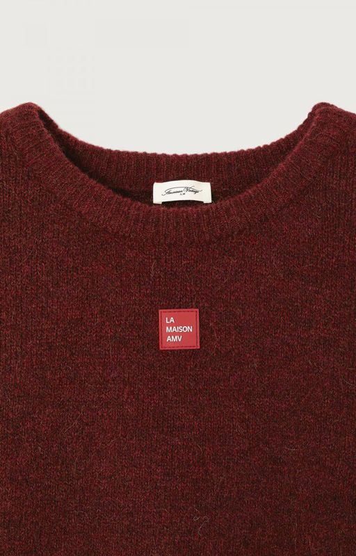 American Vintage PULL AMPLE ML COL BATEAU ACEROLA CHINE