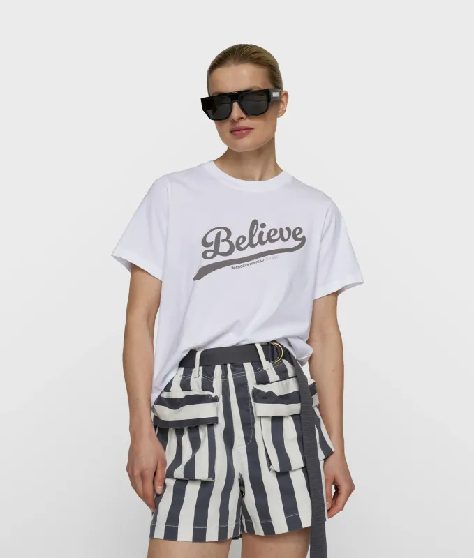 10 Days petite tee believe white
