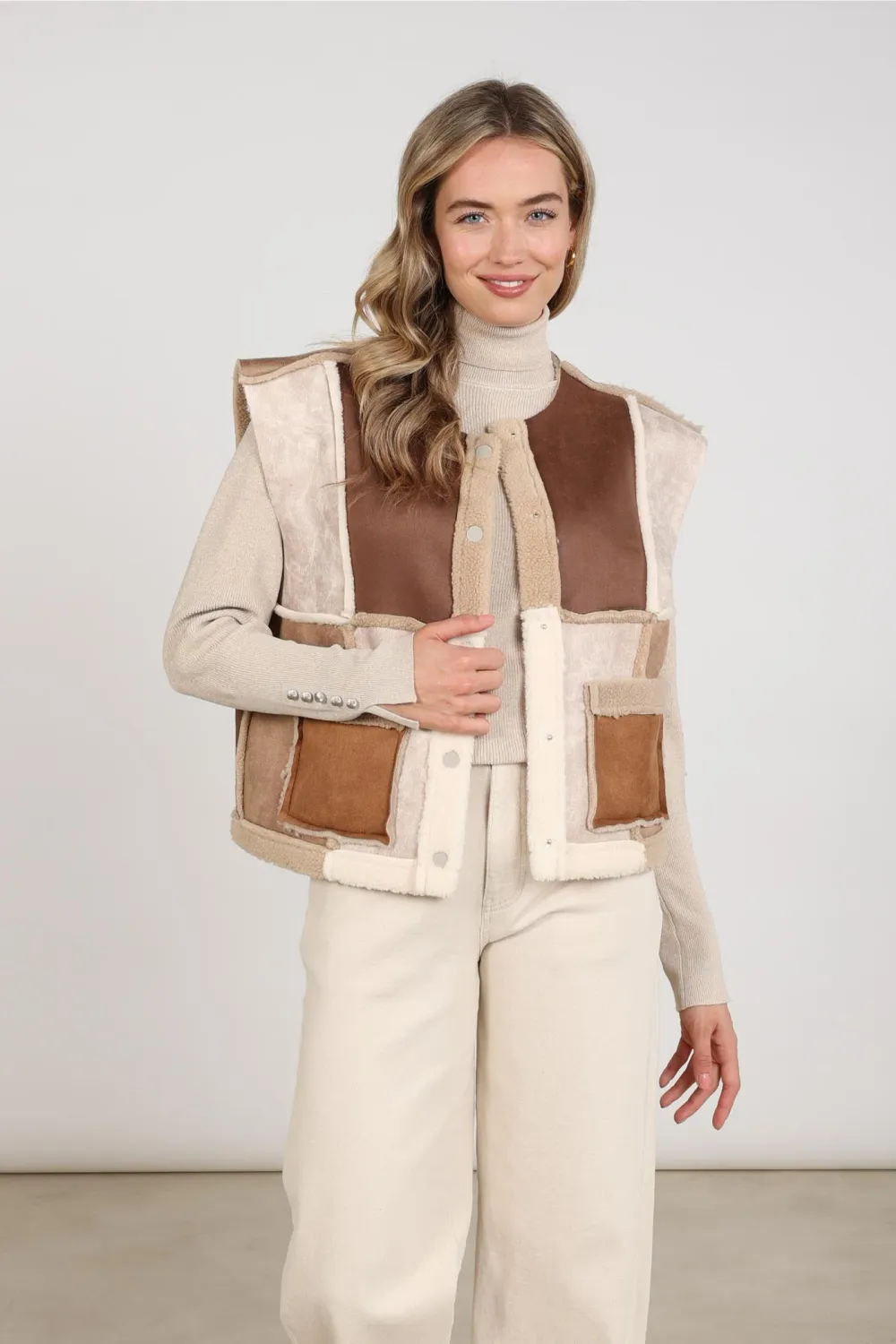 Nukus Helen Gilet Sand/Toffee