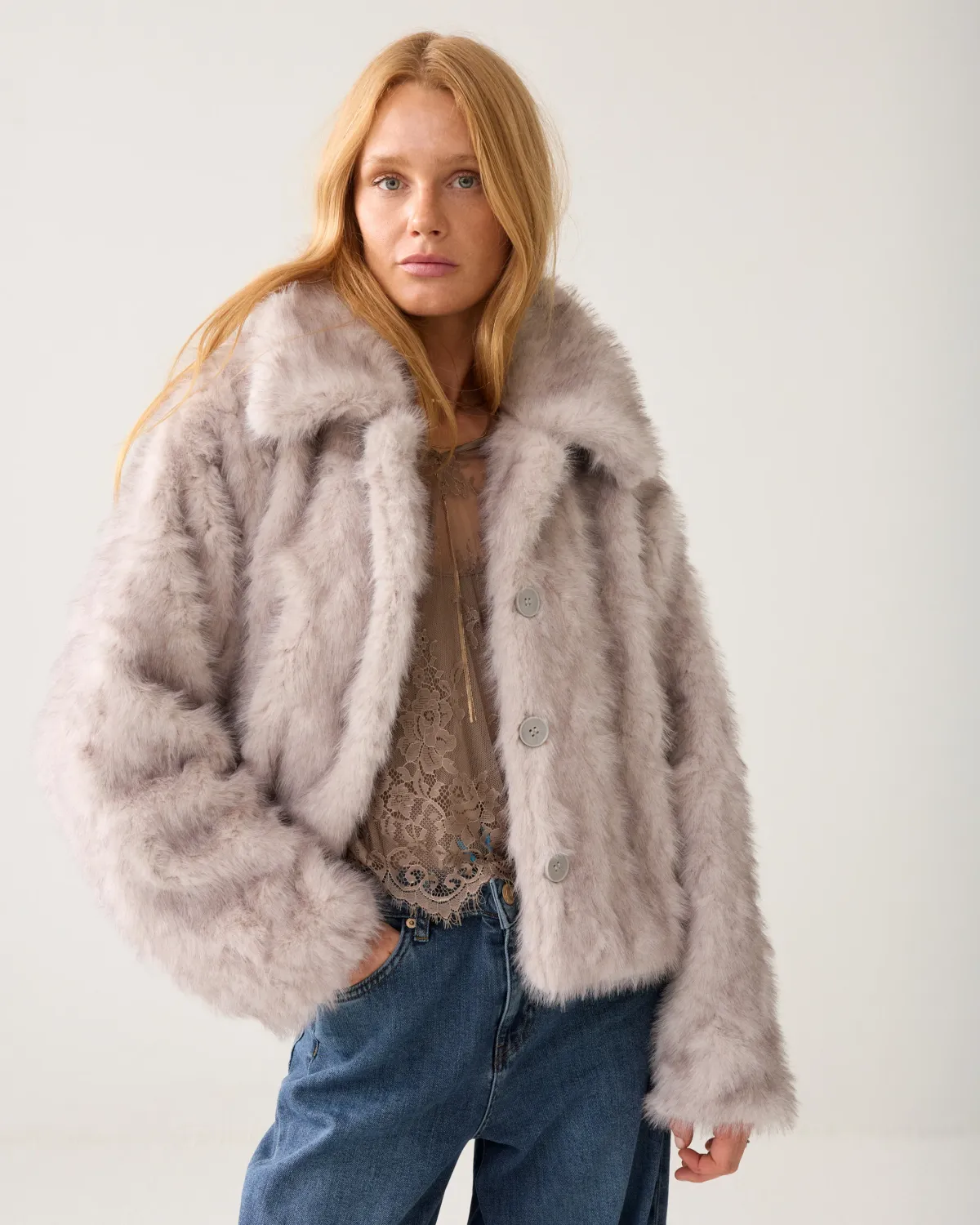 Summum Woman Jacket Soft faux fur 708