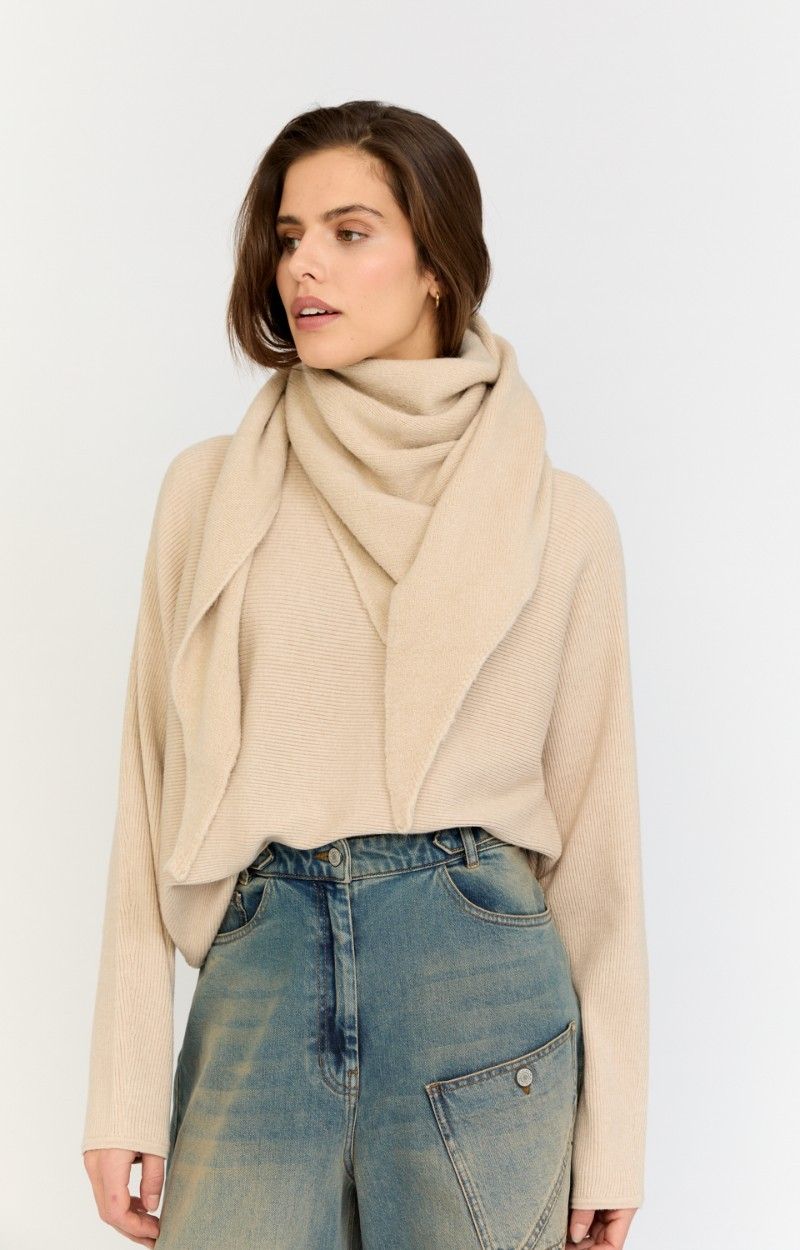 Moscow Pullover lange mouw Taupe Solid