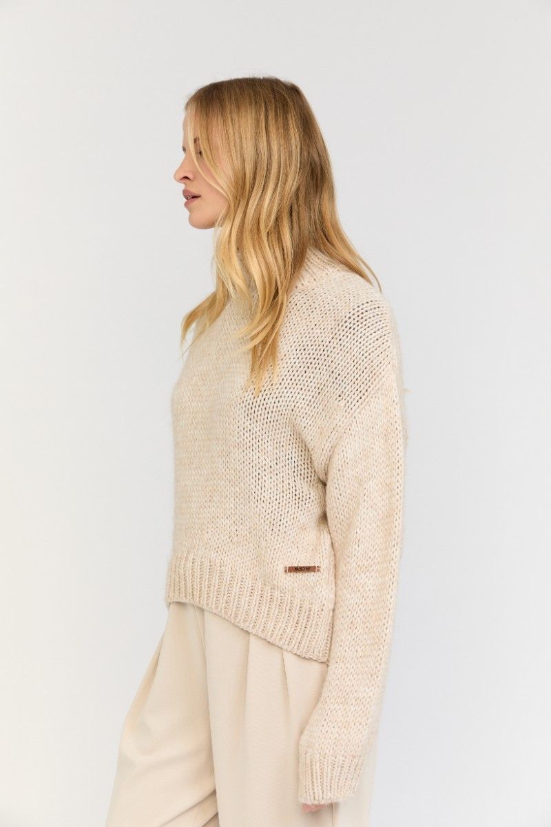 Moscow Pullover lange mouw Chalk Solid