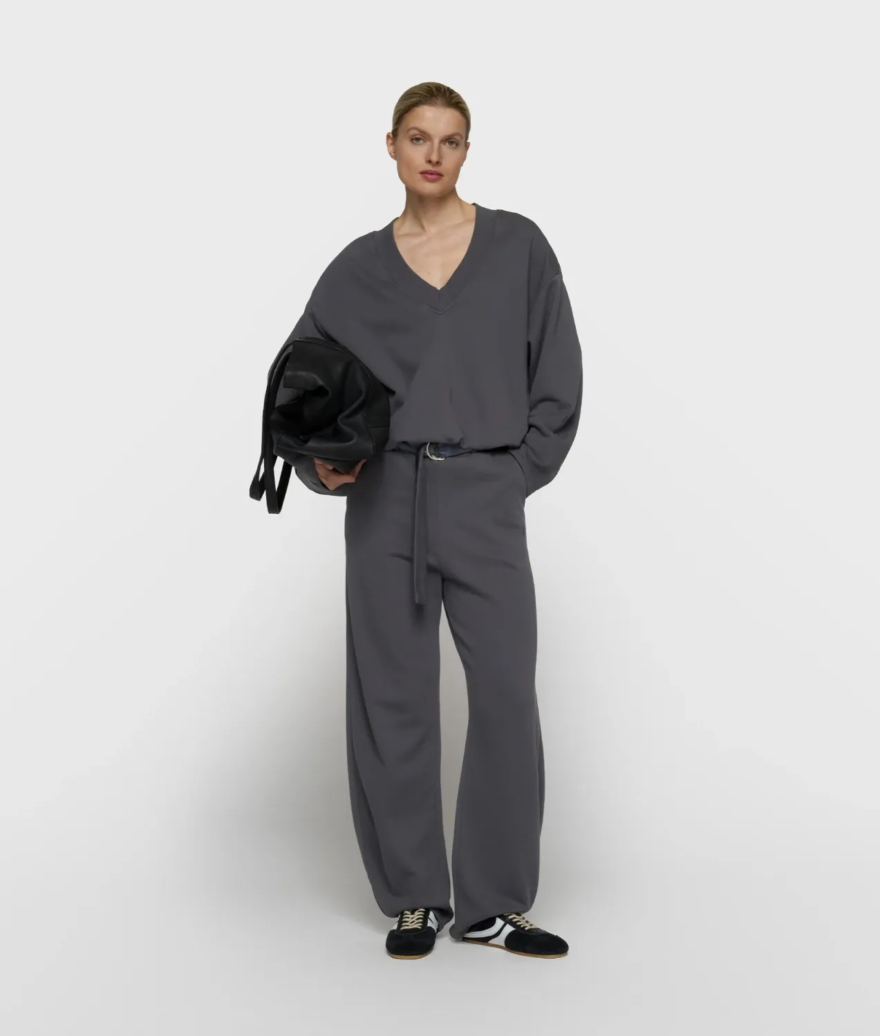 10 Days banana pants fleece steel blue