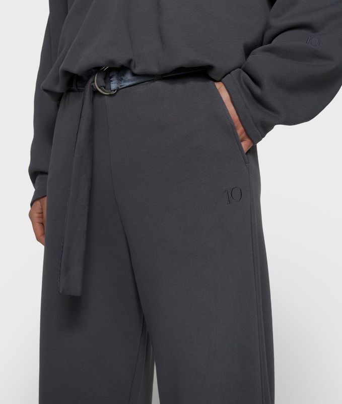 10 Days banana pants fleece steel blue
