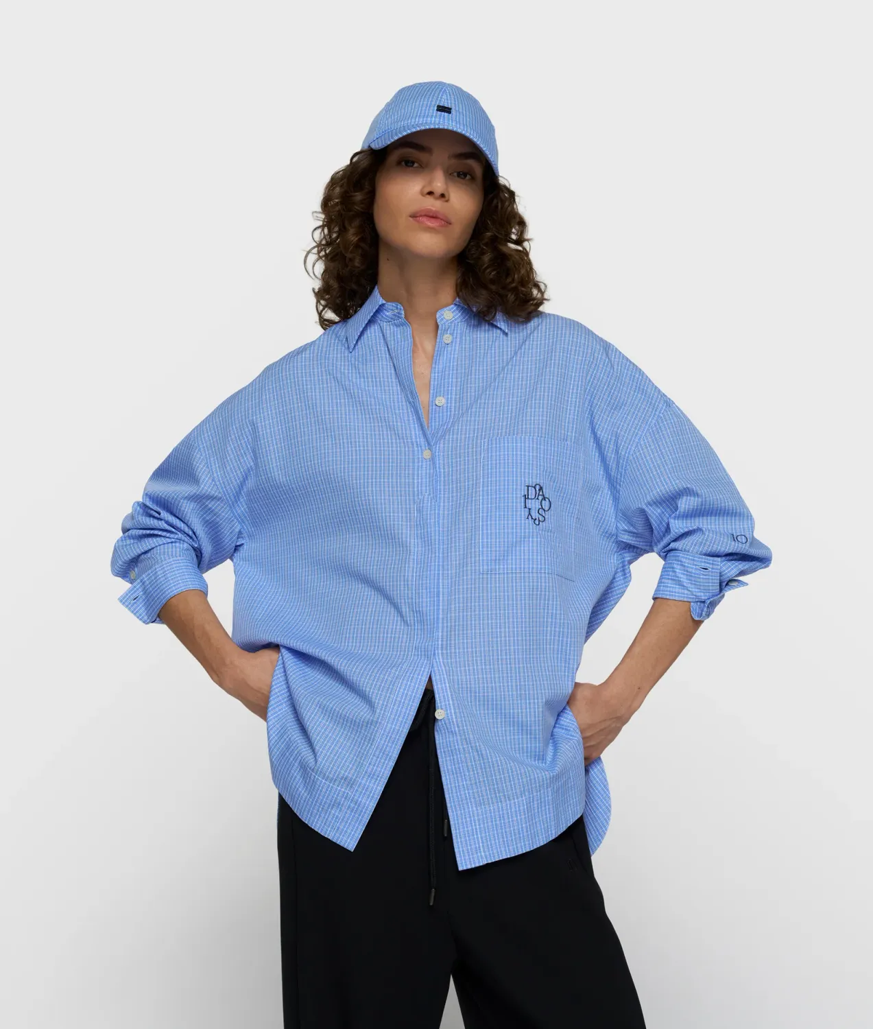 10 Days long sleeve shirt check ultramarine