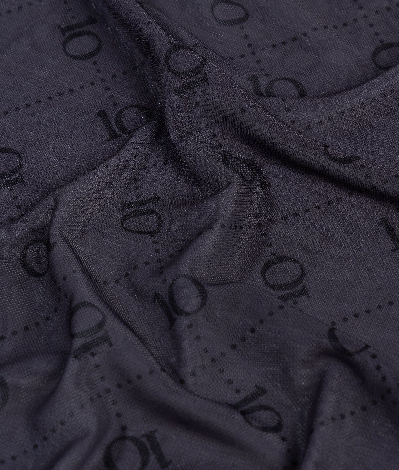 10 Days mesh long sleeve monogram steel blue