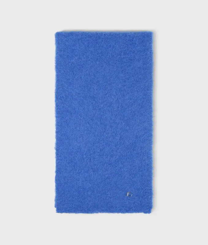 10 Days hairy knit scarf ultramarine