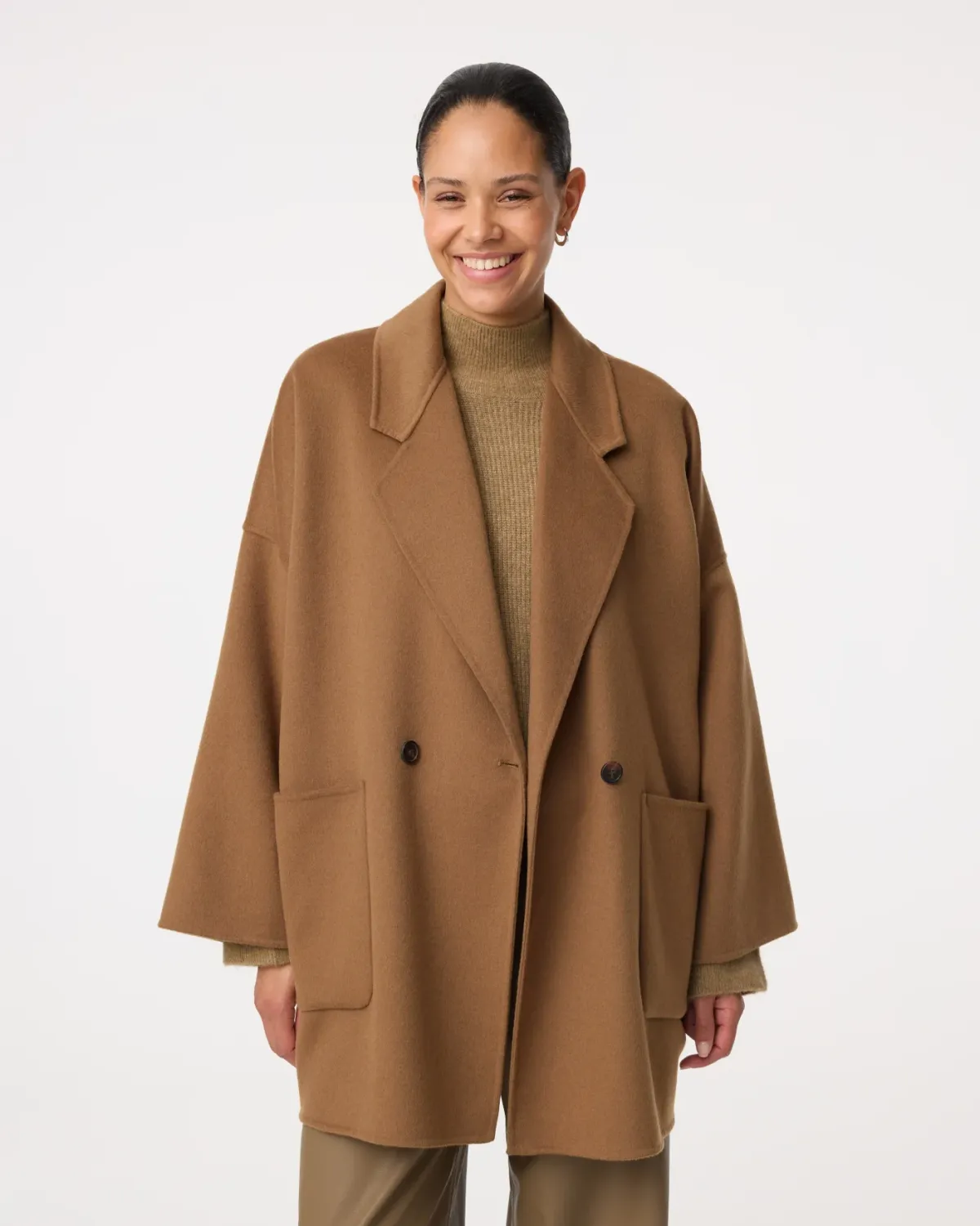 Knit-ted Cape Coat Hazel