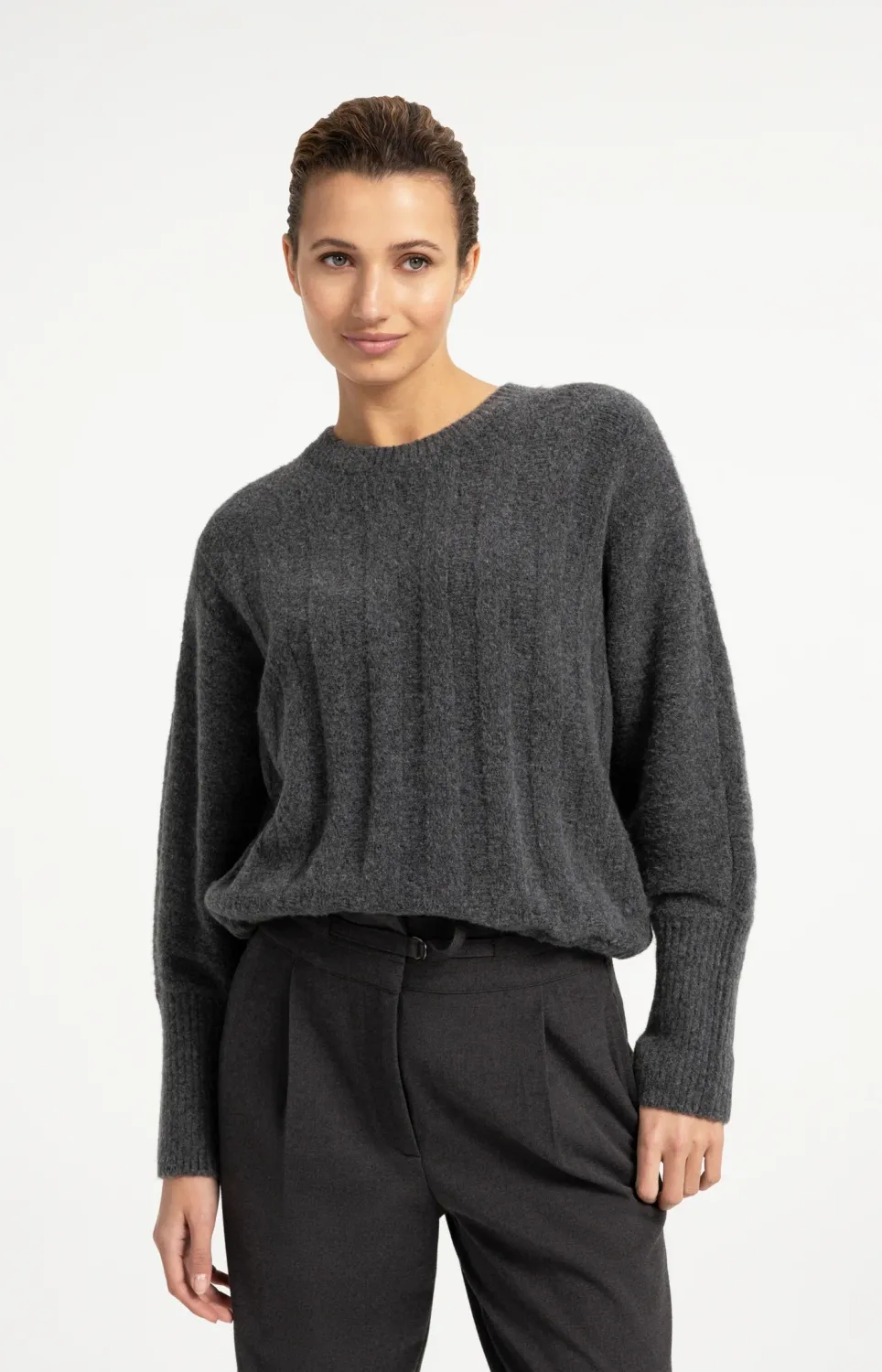 YaYa Trui met trekkoord GREY MELANGE