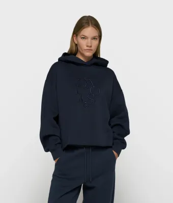 10 Days statement hoodie curly 10 night sky