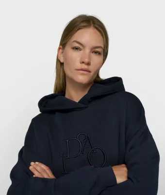 10 Days statement hoodie curly 10 night sky