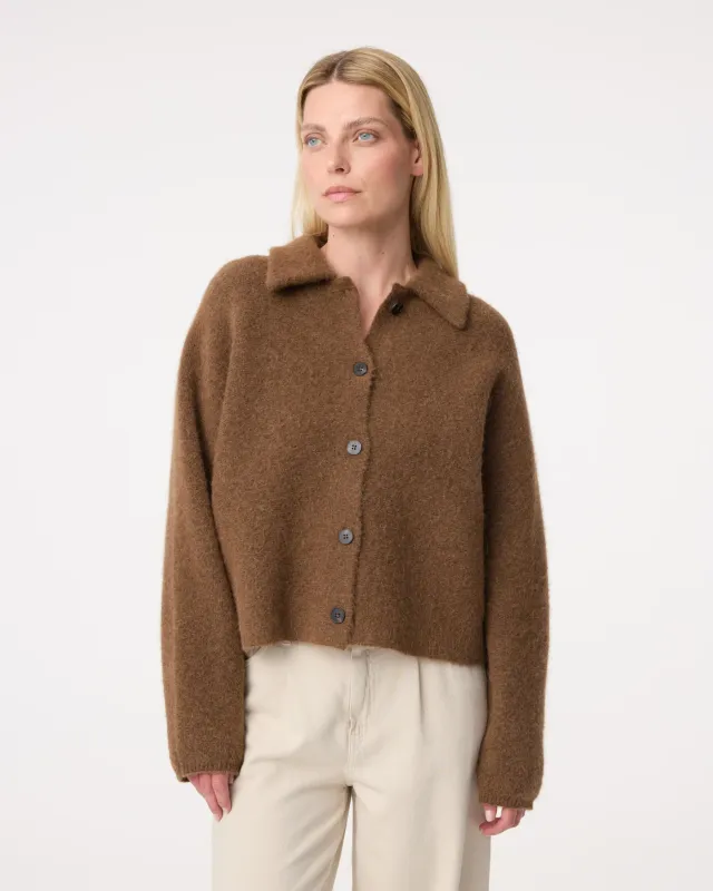 Knit-ted Gigi Cardigan Mid Brown