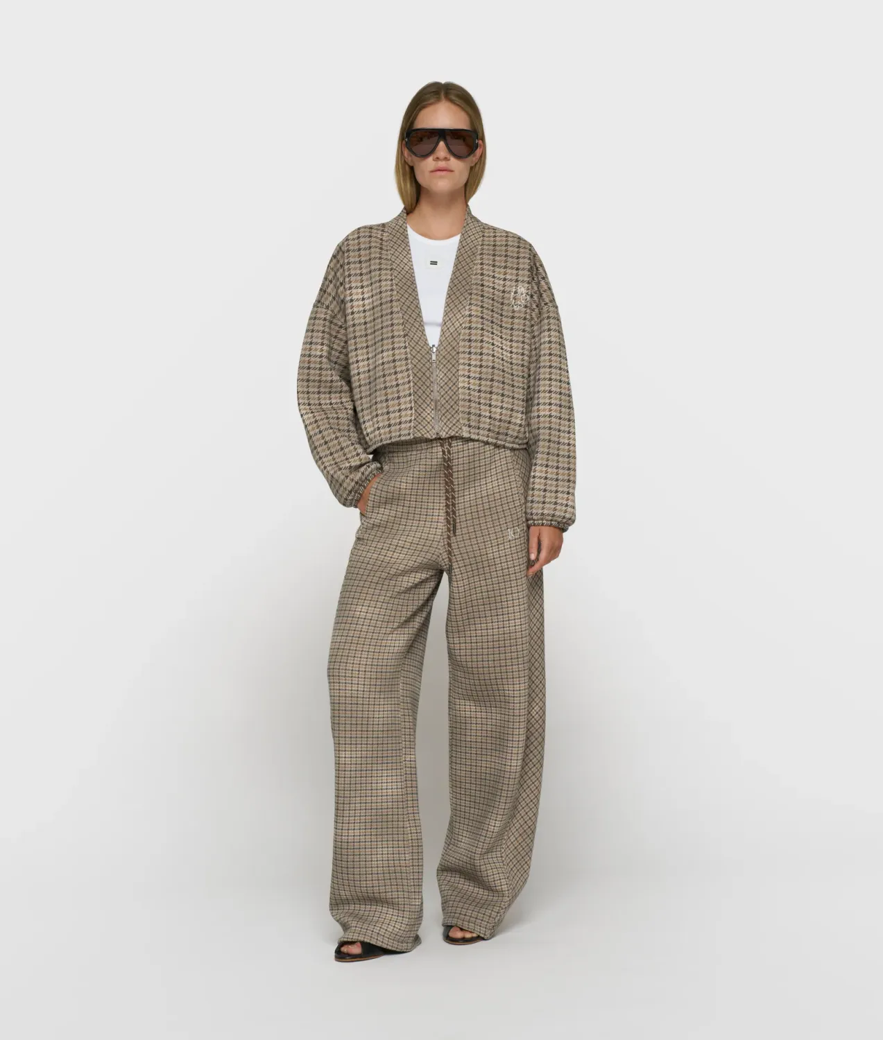 10 Days western jogger check champagne