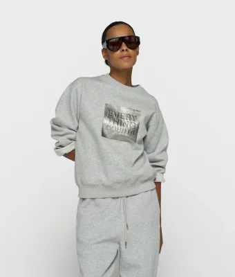 10 Days petite statement sweater light grey melee