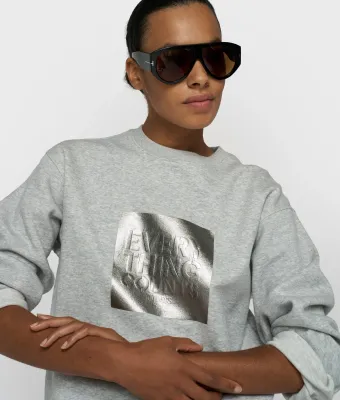 10 Days petite statement sweater light grey melee