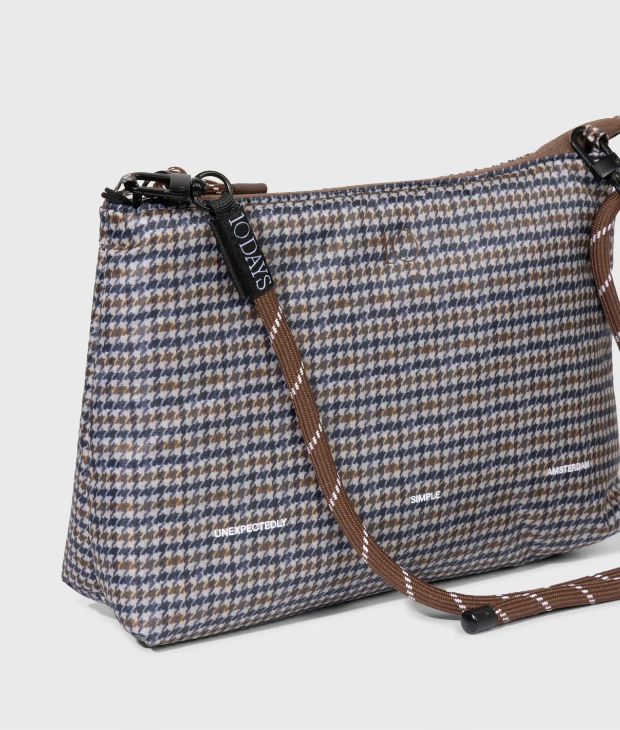 10 Days padded mini pouch check champagne