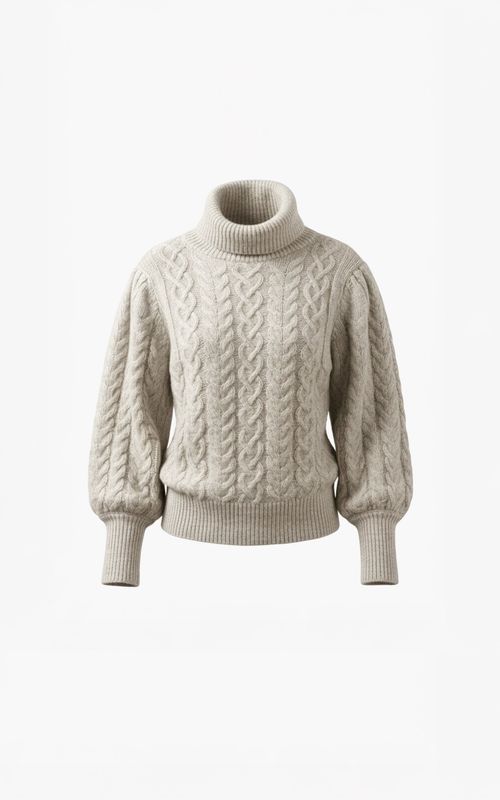 Aimee the Label CzechW6 Cable knit sweater Sand Melange