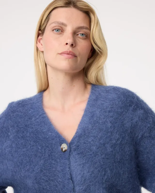 Knit-ted Maris Cardigan Mid blue