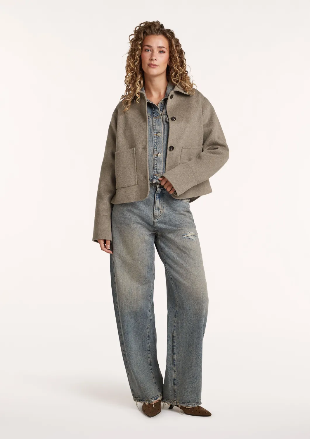 Circle of Trust SEF JACKET Beige velvet melange