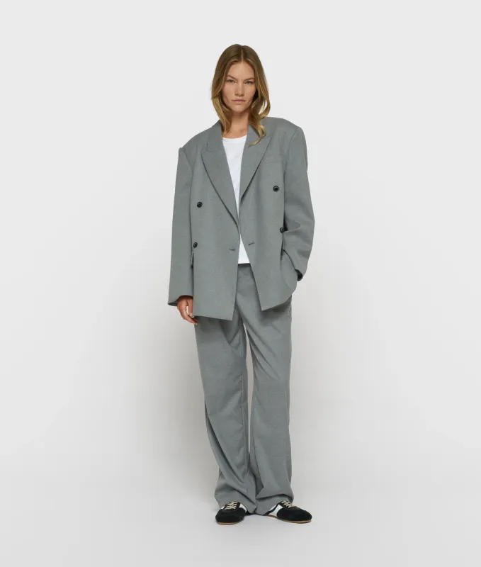 10 Days tapared pants light grey melee