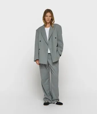 10 Days tapared pants light grey melee