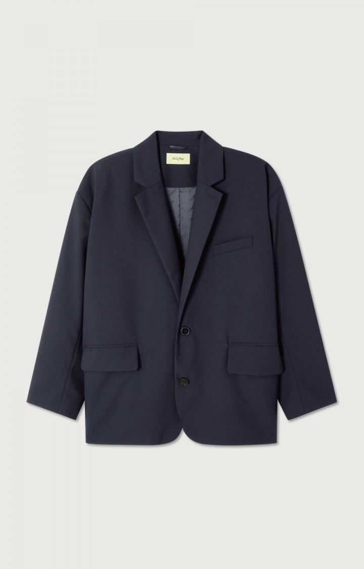 American Vintage BLAZER LONG AMPLE ML COL BLAZER BOUT NAVY