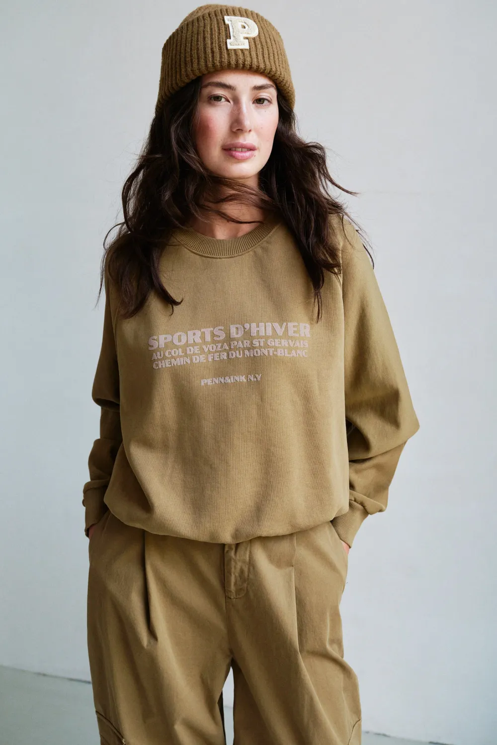 PENN &amp; INK N.Y. Sweater print butternut