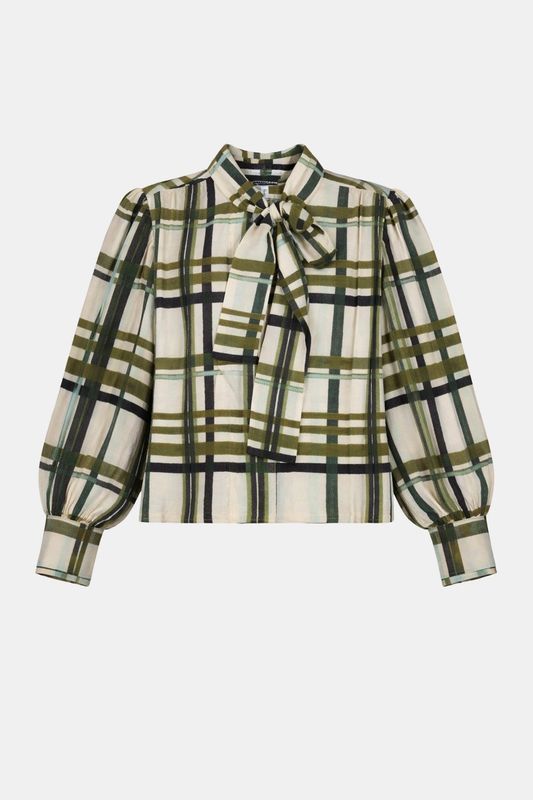 PENN &amp; INK N.Y. Blouse AOP check