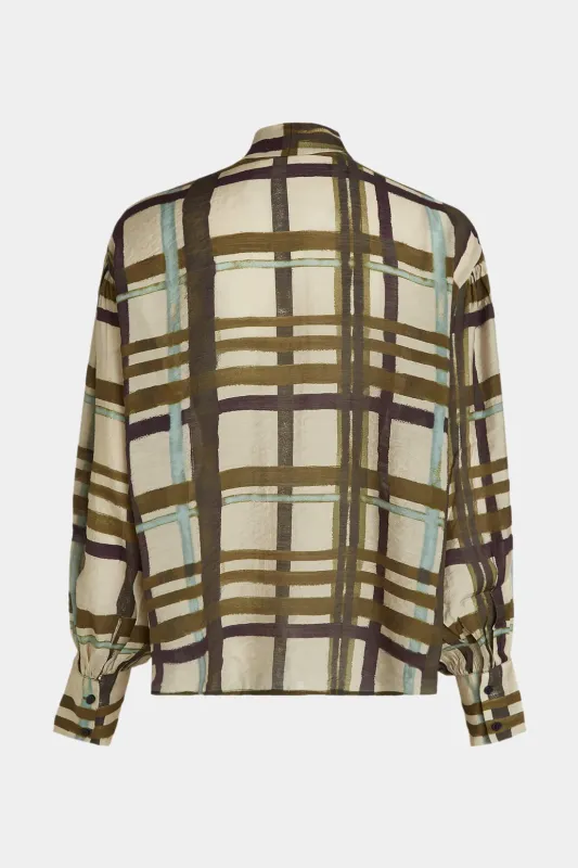PENN &amp; INK N.Y. Blouse AOP check