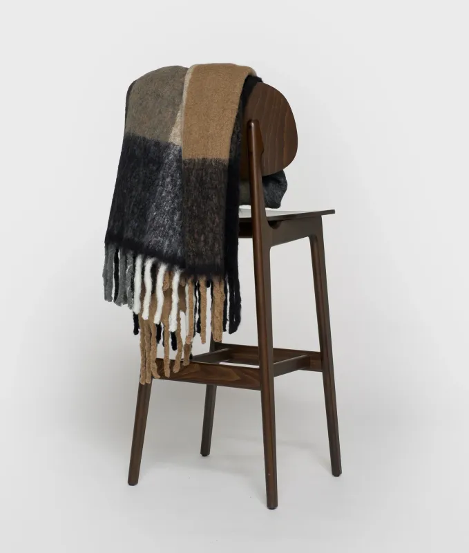 10 Days wool blend plaid soft vanilla