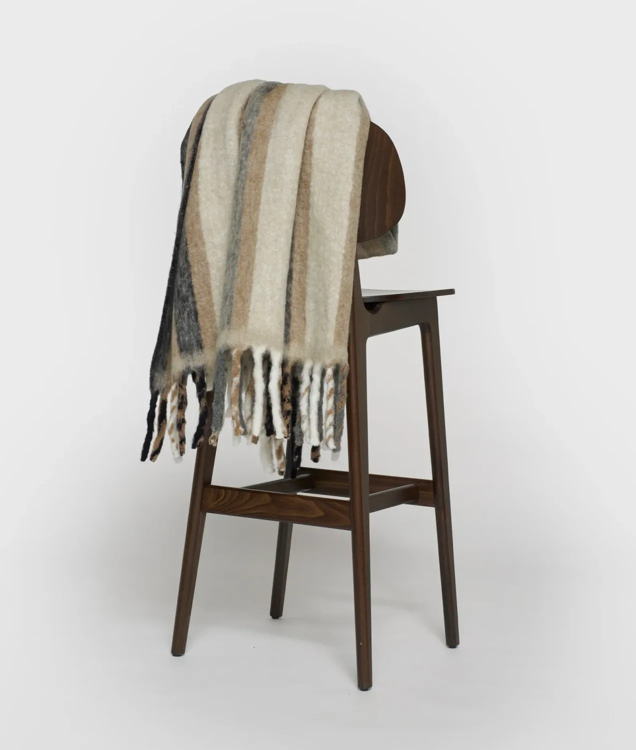 10 Days wool blend plaid brown grey