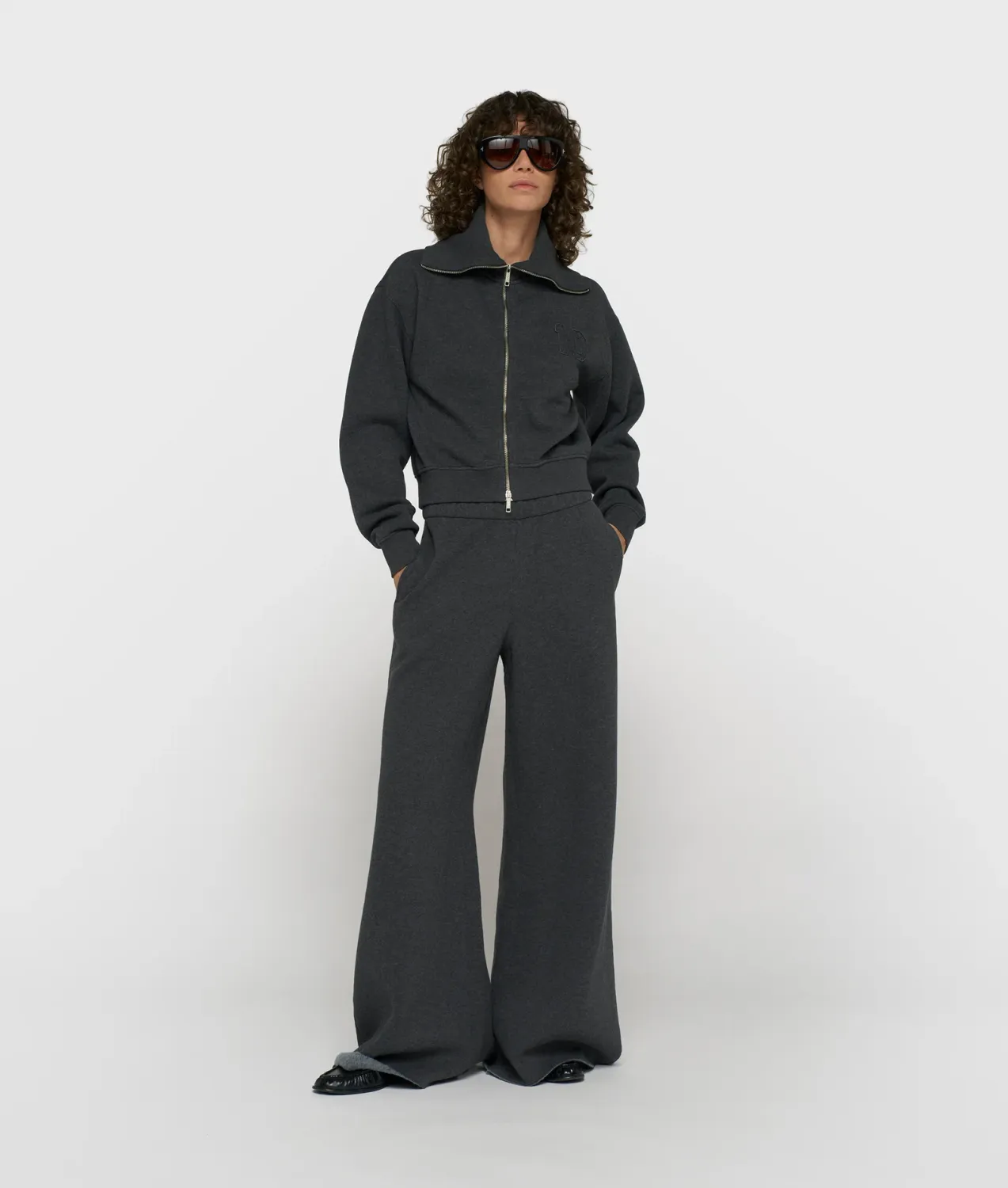 10 Days zip cardigan fleece antra melee