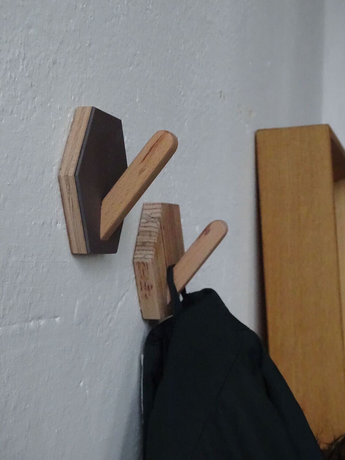 Garderobenhaken klein sechseckig