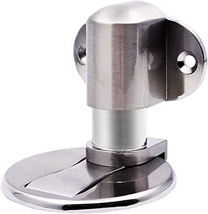 Stainless Steel Magnetic Door Stop Catch Holder, Height-Adjustable