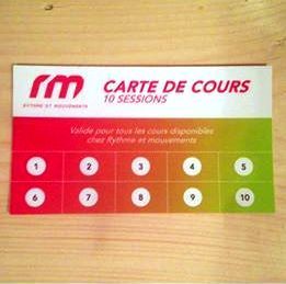 Carte de 10 cours