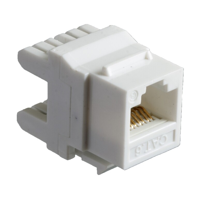 Category 6 &quot;180 Degree&quot; Style Keystone Jacks White as Low as $.82 ea.