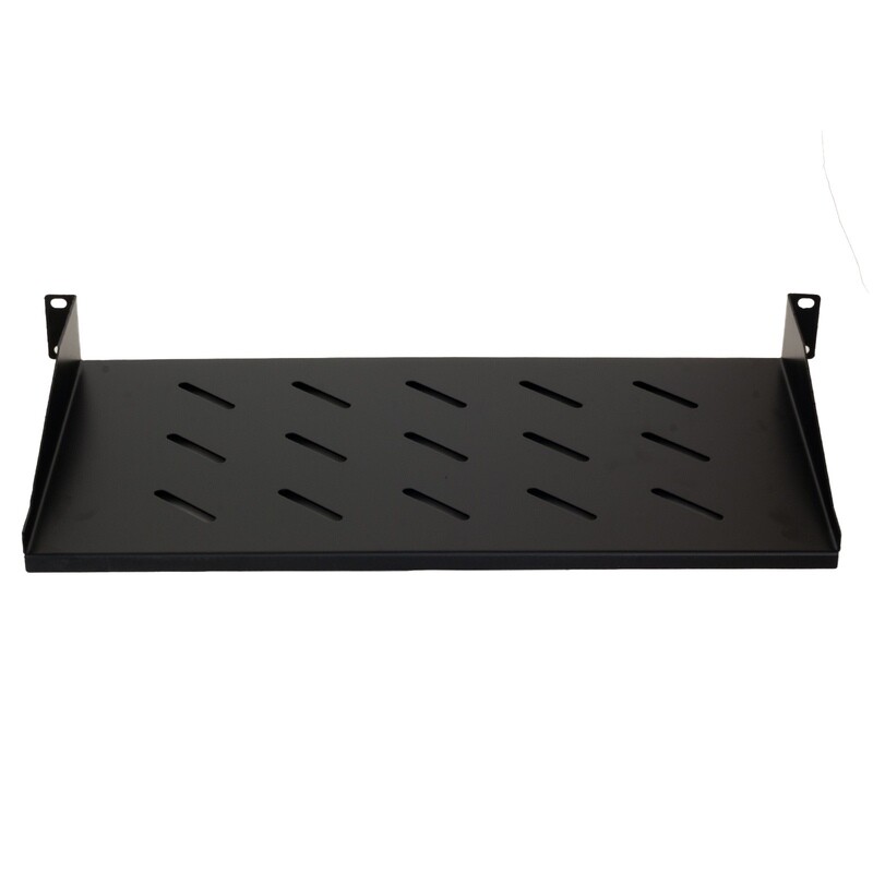 1RU x 10&quot; Deep Vented Rackmount Shelf Includes Mounting Screws