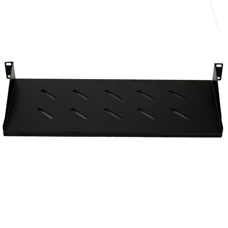 1RU x 8&quot; Deep Vented Rackmount Shelf Includes Mounting Screws