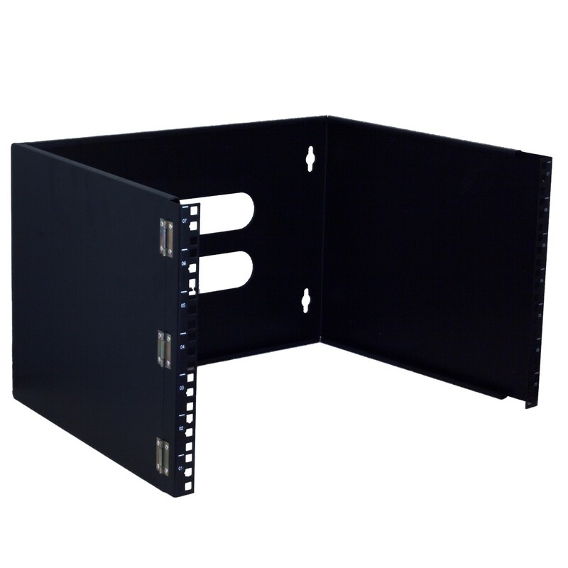 7RU x 19&quot; Hinged Wall Mount with Square Nuts and Screws