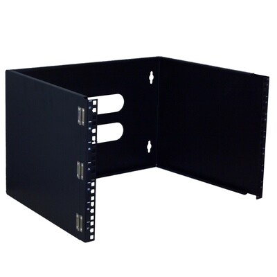 7RU x 19" Hinged Wall Mount with Square Nuts and Screws