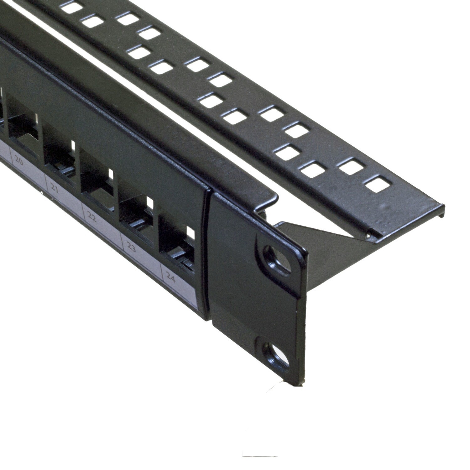 24 Port Blank Panel 1RU x 19" with wire manager