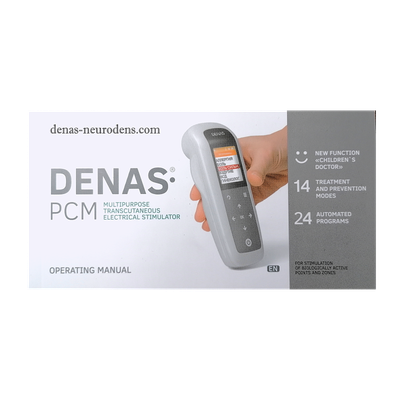 Printed MANUAL in English for the DENAS-PCM electrostimulator