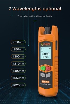 Fiber Optical Power Meter Mini OPM Medidor De Potência PT Support FC/SC/ST Interface Free Ship|Fiber Optic Equipments|  -KPM-11M