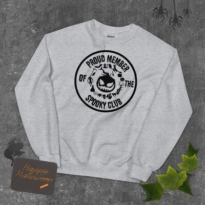 Proud Member of the Spooky Club Sweatshirt, Spooky Pumpkin Sweatshirt, Unisex Sweatshirt