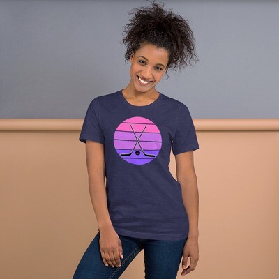 Hockey Mom's Unisex t-shirt, Ladies hockey shirt, Pink hockey, retro hockey shirt 