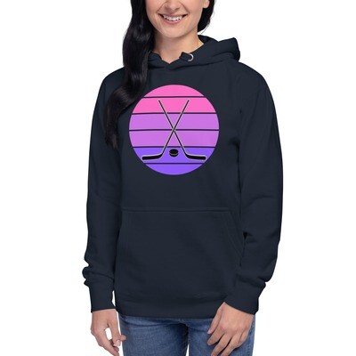 Hockey Unisex Hoodie, Retro Hockey Unisex Hoodie